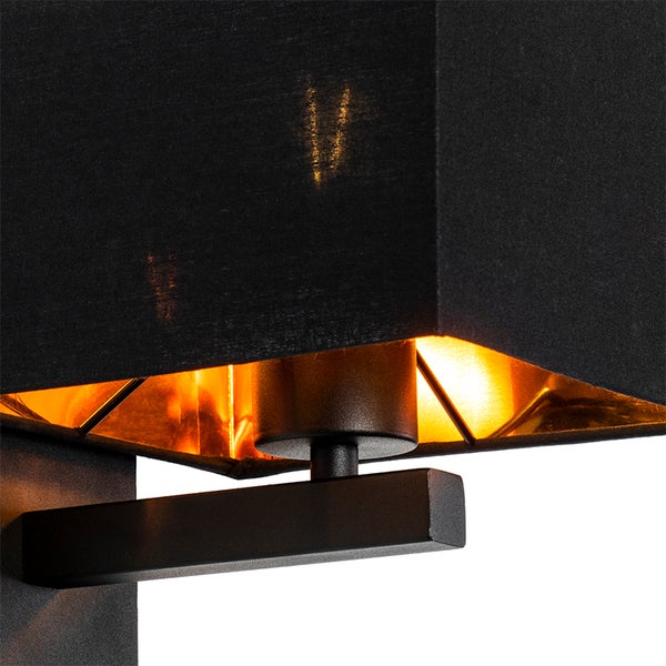 Moderne Wandleuchte schwarz mit Gold - VT 1