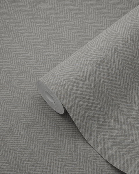 Origin Wallcoverings Tapete Fischgrätmuster Helltaupe - 53 cm x 10.05 m - 347666
