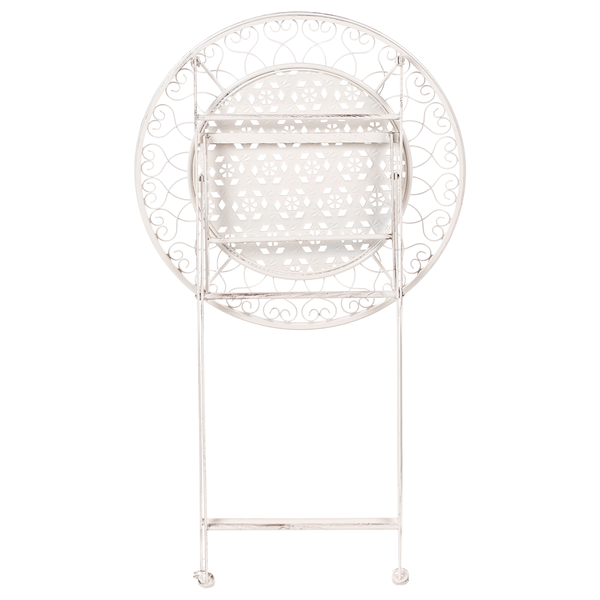 Garten Bartisch TRIESTE 60 cm 60 cm Metall Hellbeige