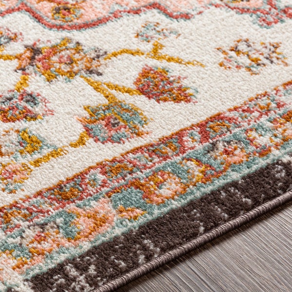 Vintage Orientalischer Teppich Rosa/Weiß 160x213 cm CELIA