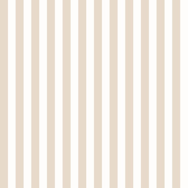 ESTAhome Tapete Streifen Beige und Weiß - 53 cm x 10.05 m - 130949