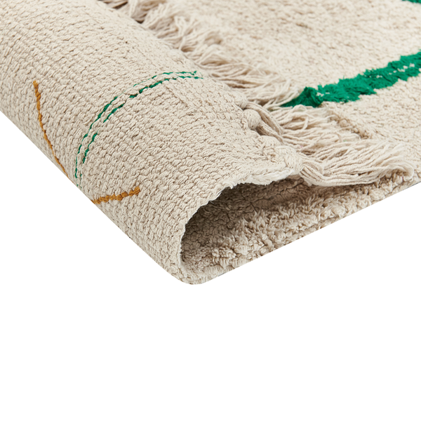 Teppich CETMI Beige 80 x 230 cm Baumwolle