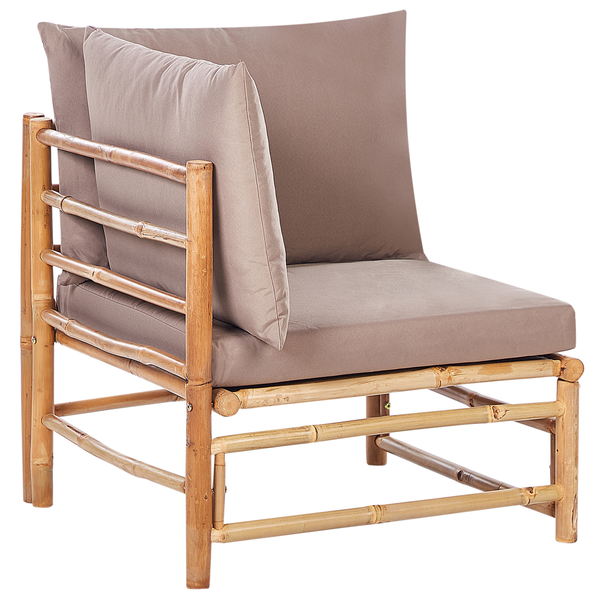 Garten-Eckmodul CERRETO Bambusholz Taupe