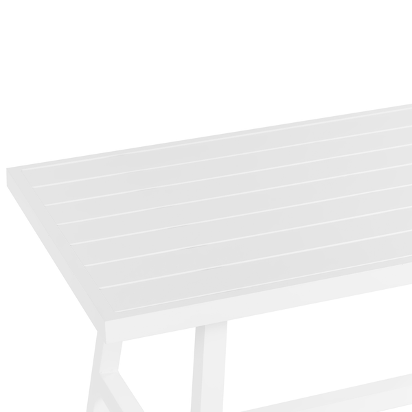 Gartentisch FRATTE 120 cm 64 cm Metall Weiß