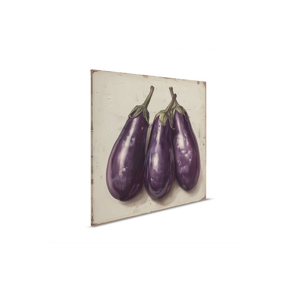 Gemälde mit drei Auberginen
