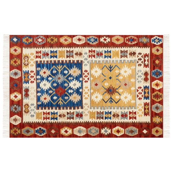 Teppich VOSKEHAT Bunt 200 x 300 cm Wolle Kelim