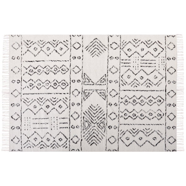 Teppich ALKENT Weiß 160 x 230 cm Wolle
