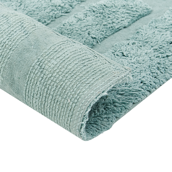 Teppich SIRNAK Mintgrün 140 x 200 cm Baumwolle