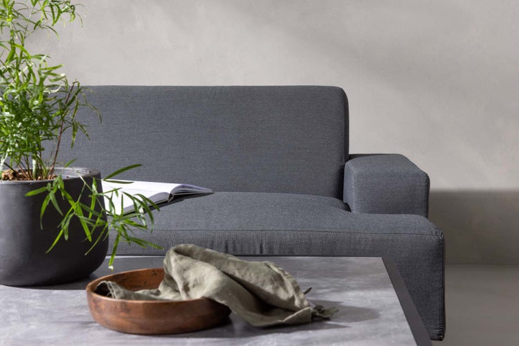 Mecka Lounge-Set 2 Teile grau. 65 X 124 X 40 cm