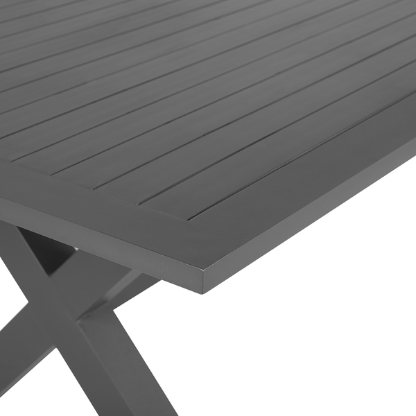 Gartentisch CASCAIS 200 cm 105 cm Metall Grau