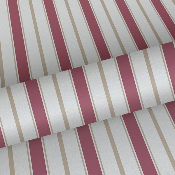 Sanders und Sanders Tapete Streifen Rot und Beige - 53 cm x 10.05 m - 640703