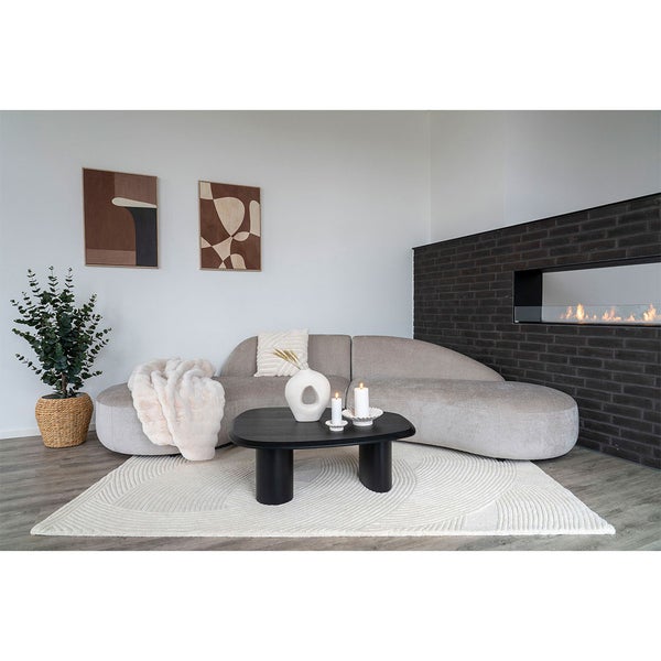 Pune Teppich handgewebt, 160x230cm rohweiß. 160 X 230 X 1 cm