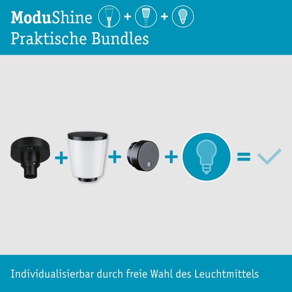 Set ModuShine Deckenhalter Marento mit Sensor Anthrazit