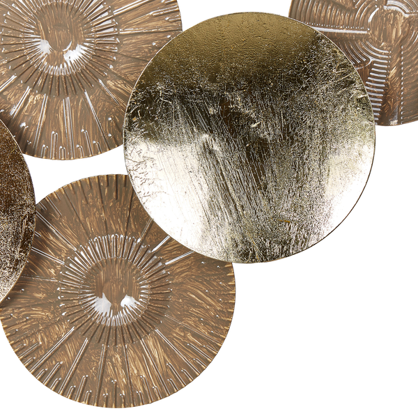 Dekorative Wandkunst aus Metall mit kreisförmigem Design