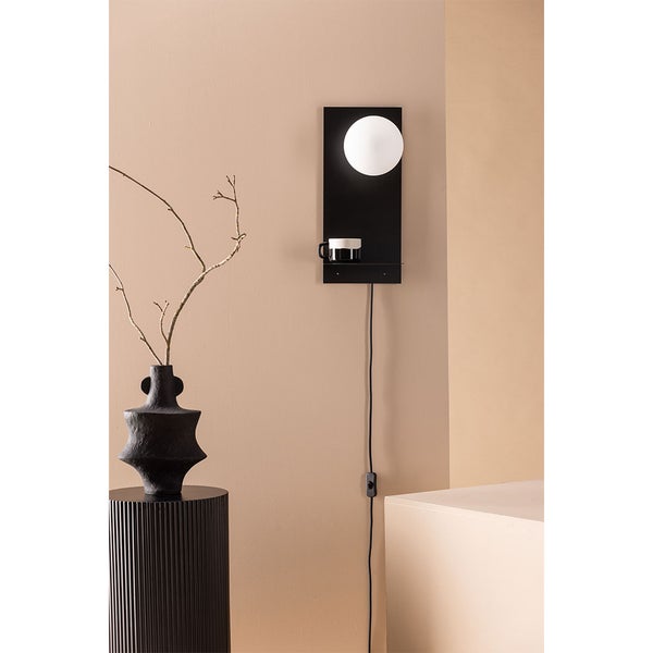 Troyes Beleuchtung Wandlampe 20x17x45cm schwarz. 17 X 20 X 45 cm