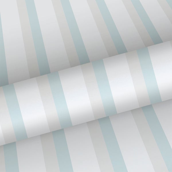 Sanders und Sanders Tapete Streifen Hellgrün, Beige und Weiß - 53 cm x 10 m - 640597