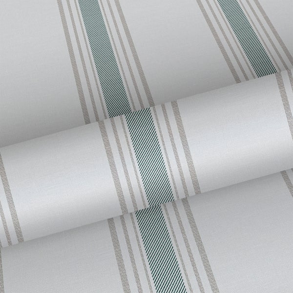 Sanders und Sanders Tapete Streifen Grün und Grau - 53 cm x 10.05 m - 640668