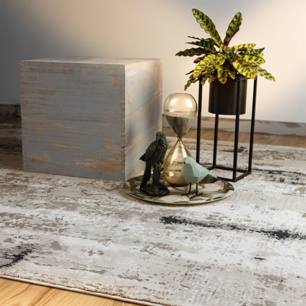 Kurzflor Teppich Inari Aqua Modern, Used-Look 80 x 150 cm