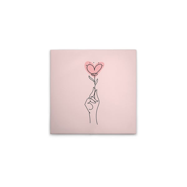 Dekoratives Wandbild mit Hand und Herzmotiv