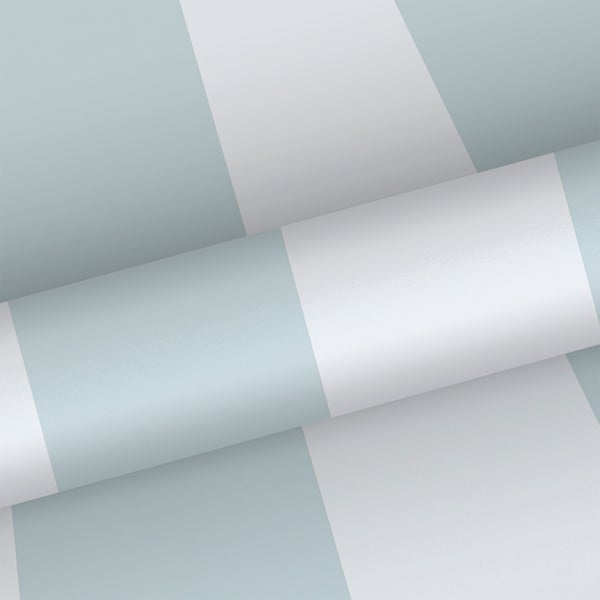 Sanders und Sanders Tapete Streifen Hellblau und Weiß - 53 cm x 10.05 m - 640658