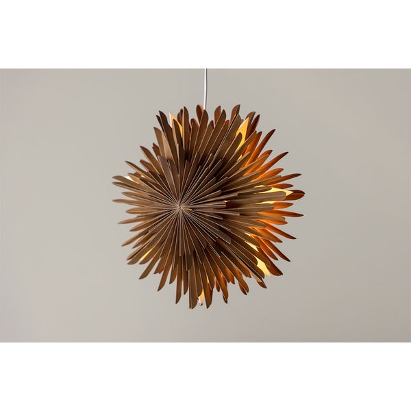 Sälen Weihnachtsstern mit Licht Papier Ø35 cm Pendelleuchte braun. 35 X 18 X 35 cm