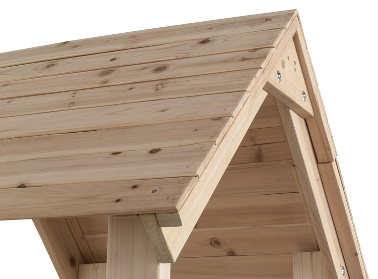 Detailansicht des Holzbausatzdachs