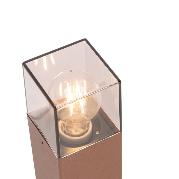 Industrielle Stehleuchte für den Außenbereich, rostbraun, 50 cm, IP44 – Dänemark