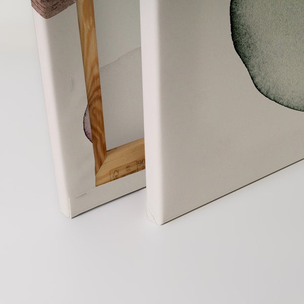 Detailansicht zweier Leinwandbilder mit hölzernen Keilrahmen