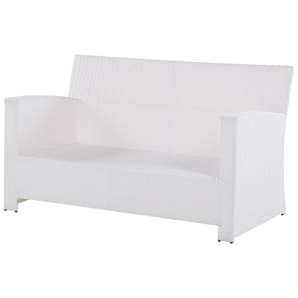 Gartenbank aus Polyrattan für den Außenbereich