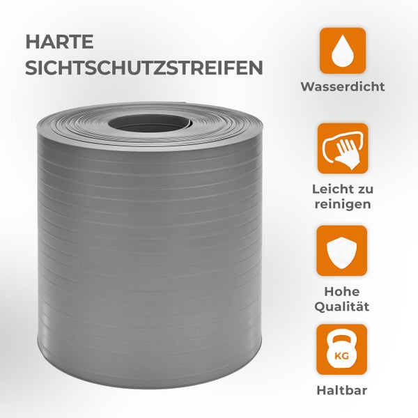 Rolle mit harten Sichtschutzstreifen