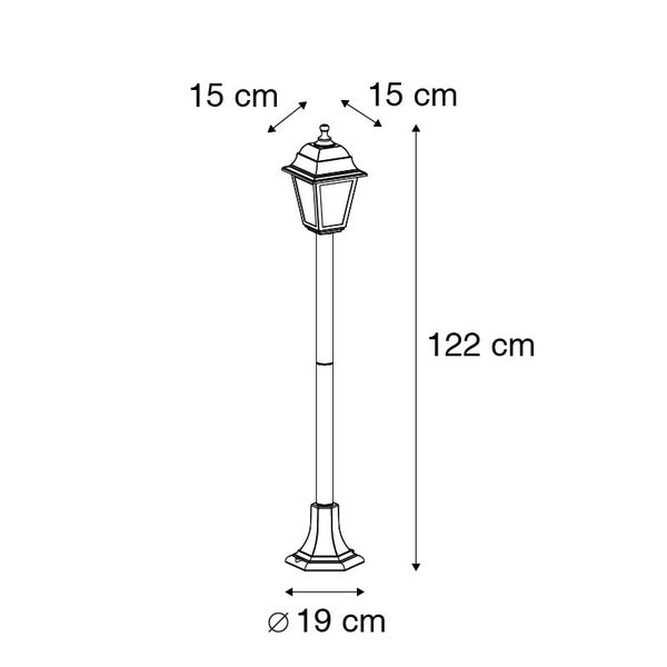 Klassische Laterne Antikgold 122 cm IP44 - Hauptstadt