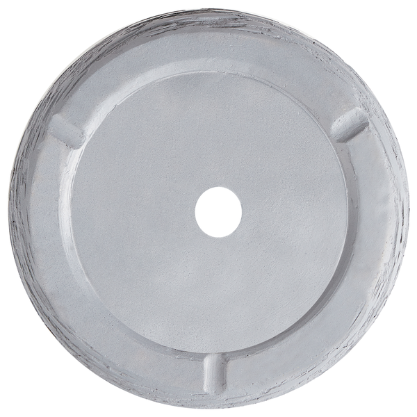 Blumentopfuntersetzer aus Steinzeug mit Loch in der Mitte