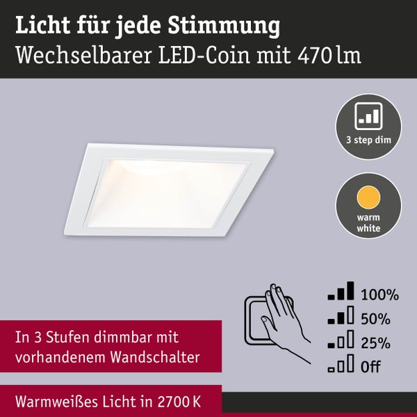 Badezimmer mit eingebauten, blendfreien, spritzwassergeschützten und rostfreien Leuchten mit IP44 Schutzart