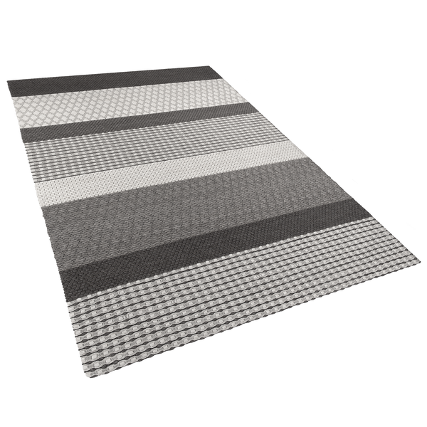 Teppich AKKAYA Grau 140 x 200 cm Wolle