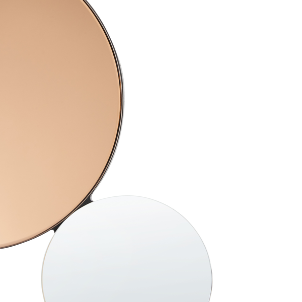 Dekorativer Spiegel mit zwei runden Spiegelflächen