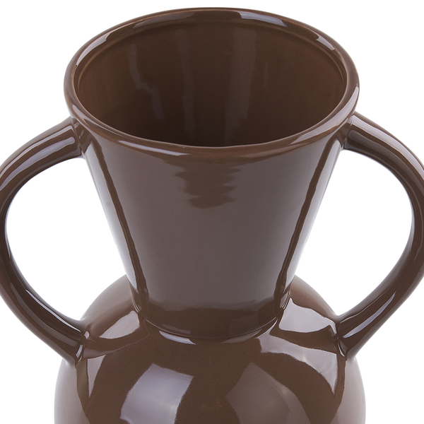 Blumenvase ORESTIADA Keramik 19 cm Braun