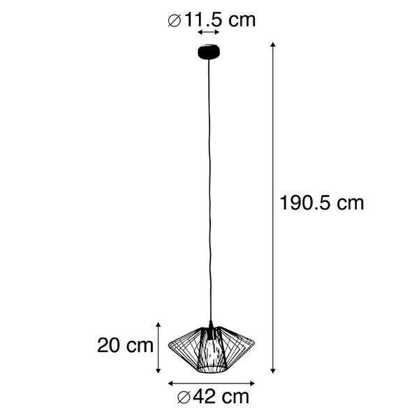 Design Hängelampe Messing - Stiel