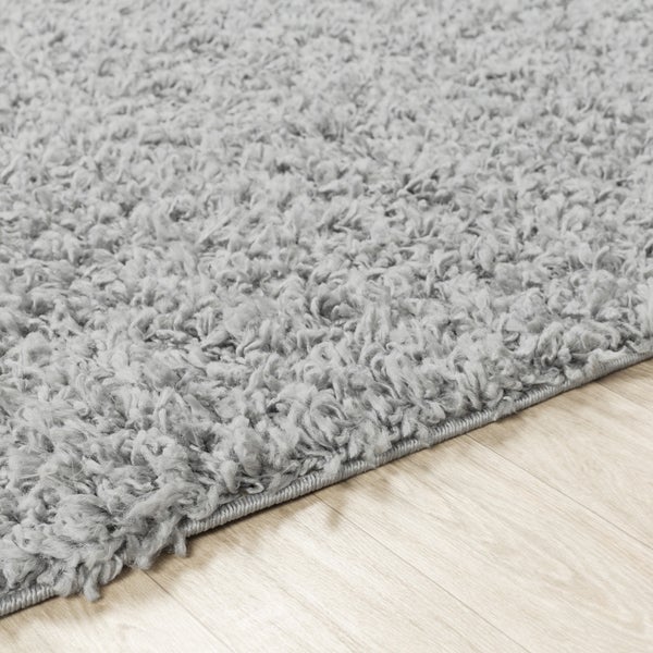 Moderner Hochfloriger Shaggy Teppich Grau 100x200 cm LILLY