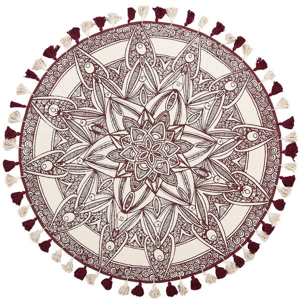 Teppich OLTU Rot ø 120 cm Baumwolle
