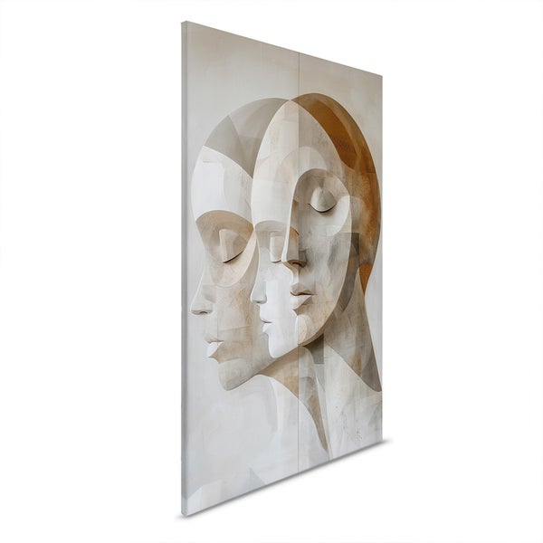 Dekoratives Wandbild mit Gesichtsmotiv für die Inneneinrichtung