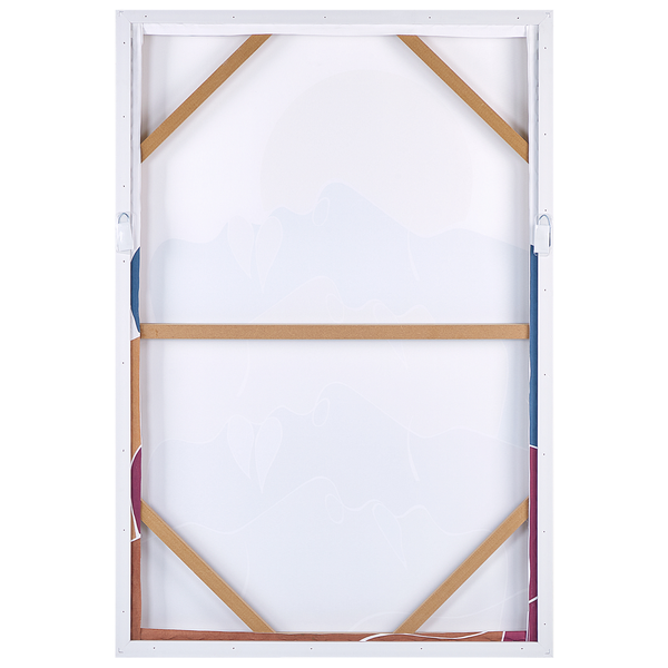 Rückseite eines Leinwandbildes mit Holzrahmen