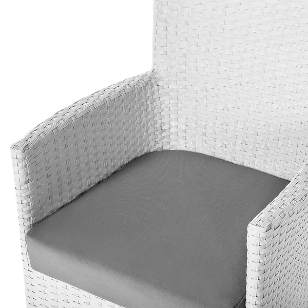 Gartenmöbel Set 8-Sitzer ITALY inkl. Kissen Polyrattan Weiß