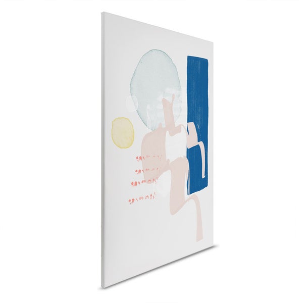 Abstraktes Leinwandbild mit geometrischen Formen