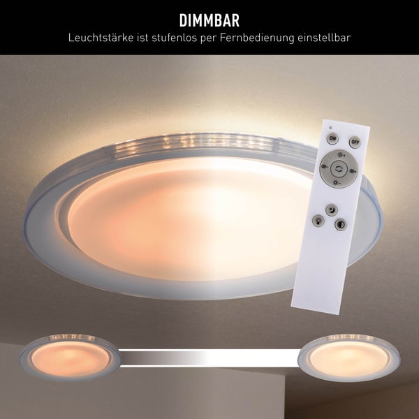 Dimmbare Deckenleuchte mit Fernbedienung zur stufenlosen Einstellung der Helligkeit