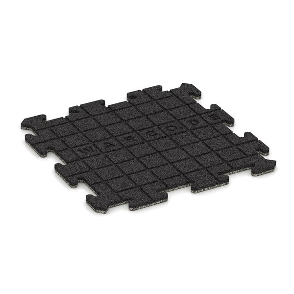 Gummimatte mit Puzzle-Kanten und Gitteroberfläche.