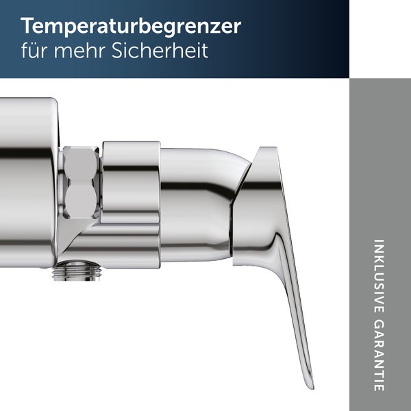 Einhebelmischer mit integriertem Temperaturbegrenzer für mehr Sicherheit