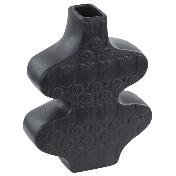 Blumenvase ARGOS Keramik 25 cm Schwarz