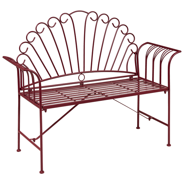 Gartenbank aus Metall mit geschwungenem Design