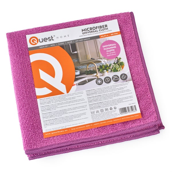 Quest Home Mikrofasertuch, universell einsetzbar, 40x40 cm