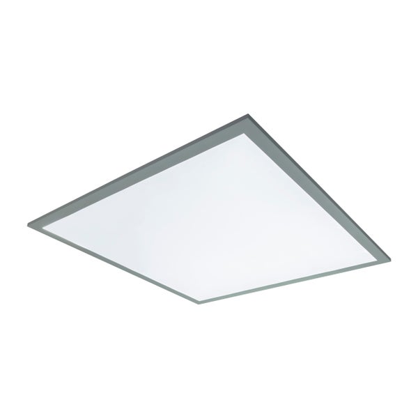 LED Panel-Deckenleuchte NICO, funktionelle Deckenleuchte aus Metall und Kunststoff in weiß, mit festverbauten LED und vielen Funktionen, ideal für Büro, Praxis oder Werkstatt, ca. 59,5 x 59,5 cm